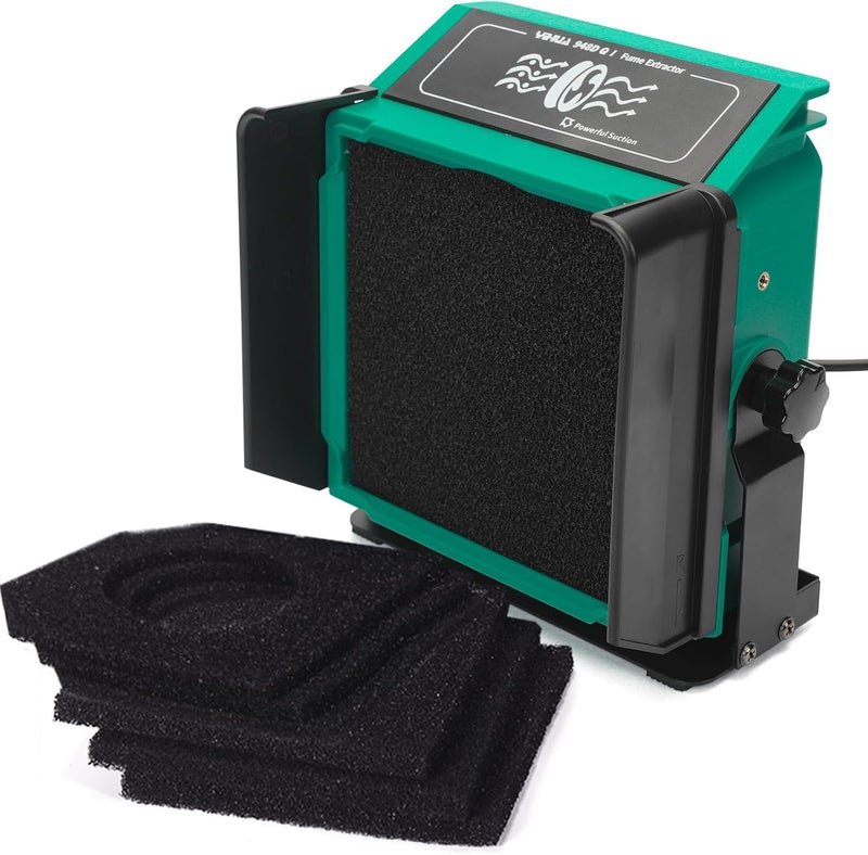 YIHUA 948DQ-I Solder Fume Extractor Fan with 8 Extra Filters and Tiltable Stand - Image 1