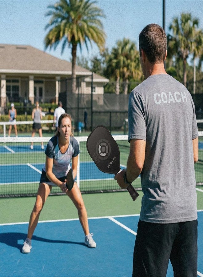 YAIT Sports Spottr Training Pickle Ball Racket| 16mm Japanese Toray T700 Carbon Fiber Pickleball Paddle | Long Handle + Small Paddle Face | Improve Sweet Spot Accuracy & Control - Image 2