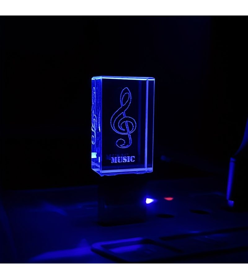 Red LED Crystal USB 2.0 Flash Drive 32GB for Car Music - Image 3