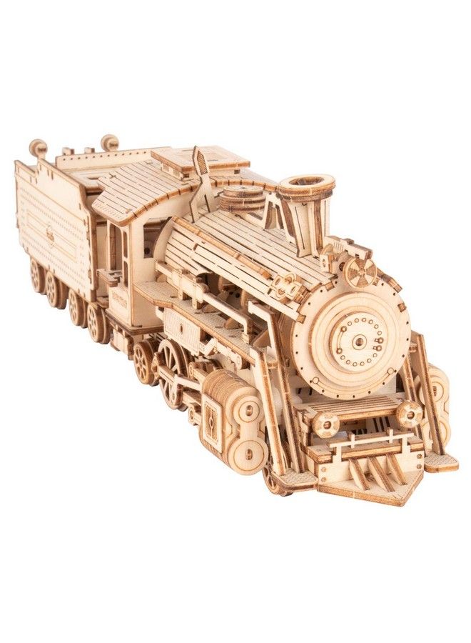 RoWood Model Cars To Build For Adults 3D Wooden Puzzle For Teens Scale Mechanical Model Train Building Kits Prime Steam Express - Image 1