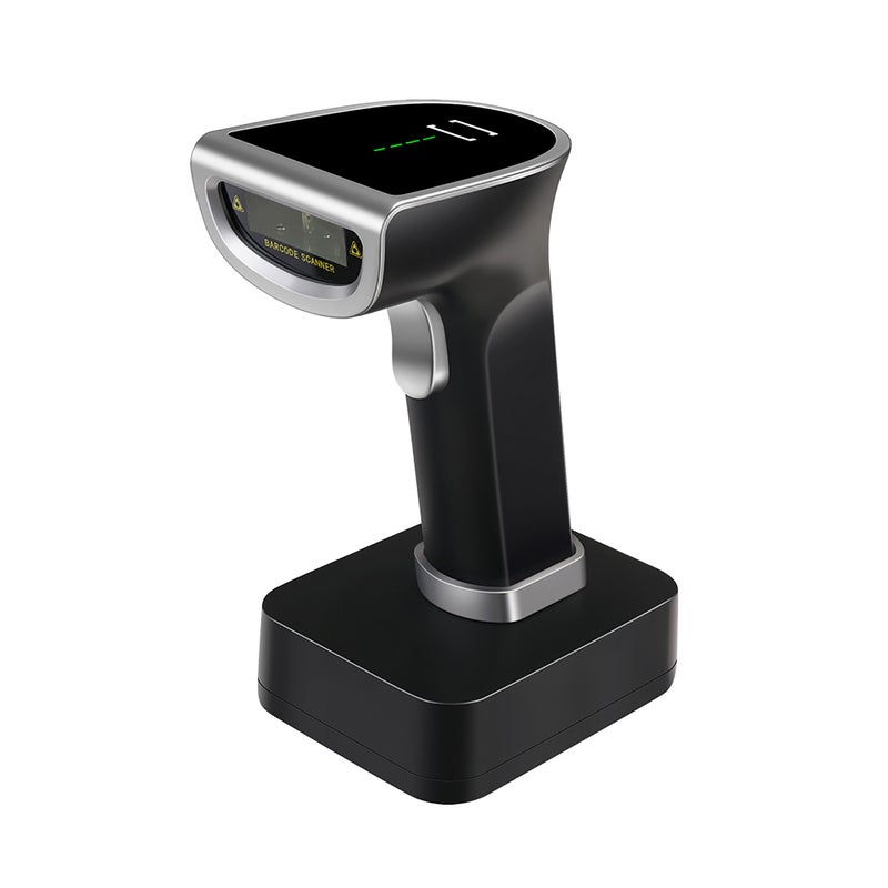 Wireless QR 2D Barcode Scanner with Cradle Handheld USB Wired Bar Code Reader Support Paper and Screen Compatible with Windows Android Mac Manual/ Continuous/ Auto-Induction Trigger Scanning for - Image 1