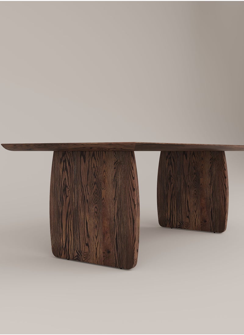 Slab House Edge Collection - Solid Oak Timber 6 Seater Table  - Image 3