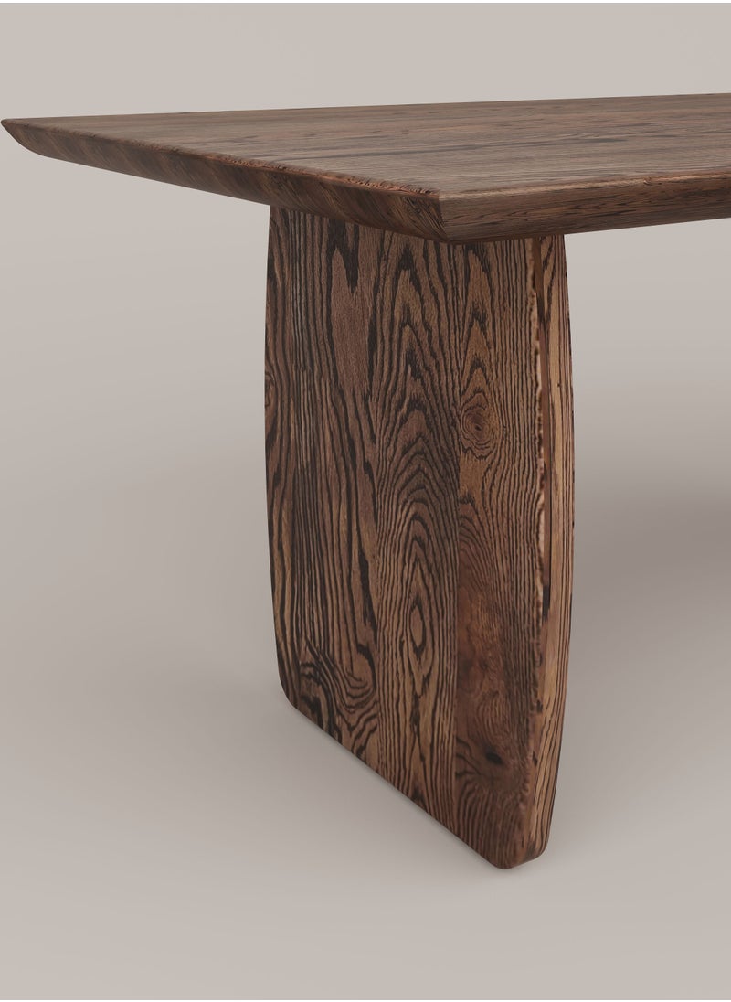 Slab House Edge Collection - Solid Oak Timber 6 Seater Table  - Image 5