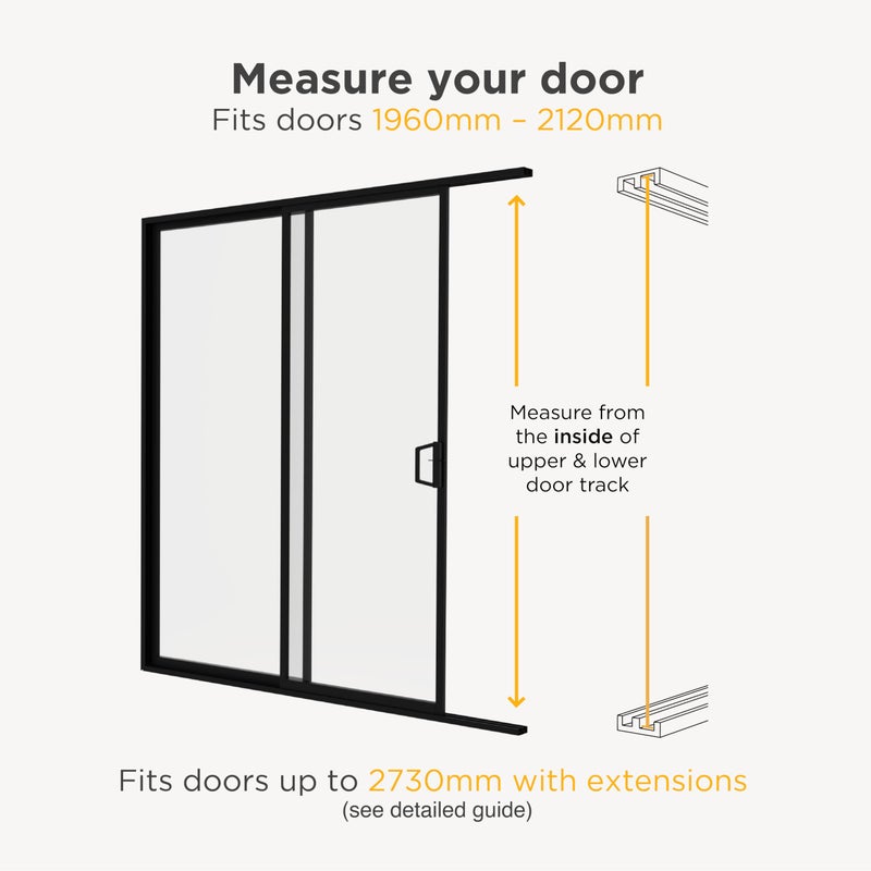 Hakuna Pets Black Glass Patio Pet Door for Sliding Glass Doors, Small | Min Height 77.2â€ â€“ 83.5â€, Damage-Free or Permanent Installation, Durable Aluminum Frame, Locking Panel Included - Image 4