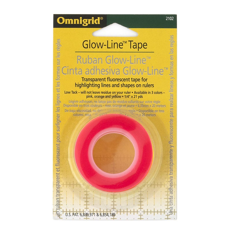 Omnigrid Omnigrid Glow Line Tape, Pink/Orange/Yellow, 3 Pack  - Image 1