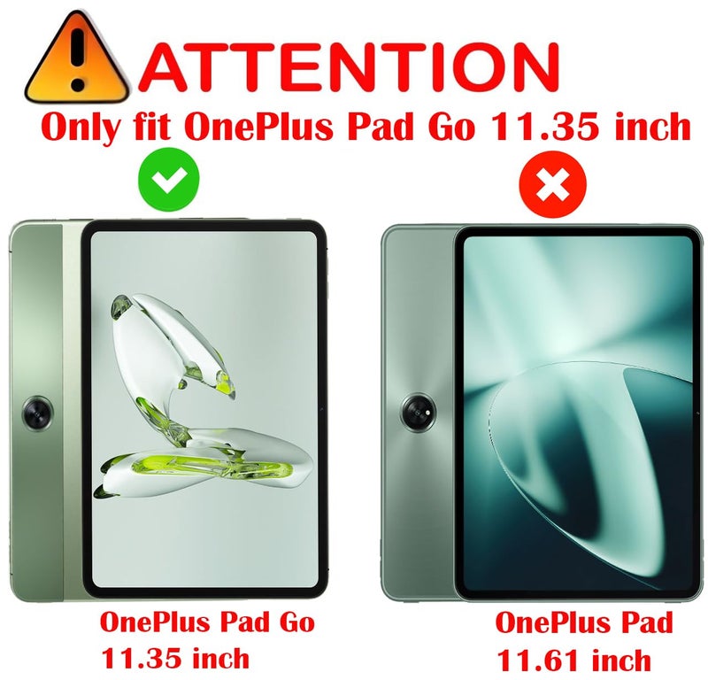 ProElite غطاء لجهاز OnePlus Pad Go بحجم 11.35 بوصة، غطاء شفاف قابل للطي لجهاز OnePlus Pad Go بحجم 11.35 بوصة 2023 مع قلم، يدعم وضع السكون التلقائي والاستيقاظ، إيفل - Image 2