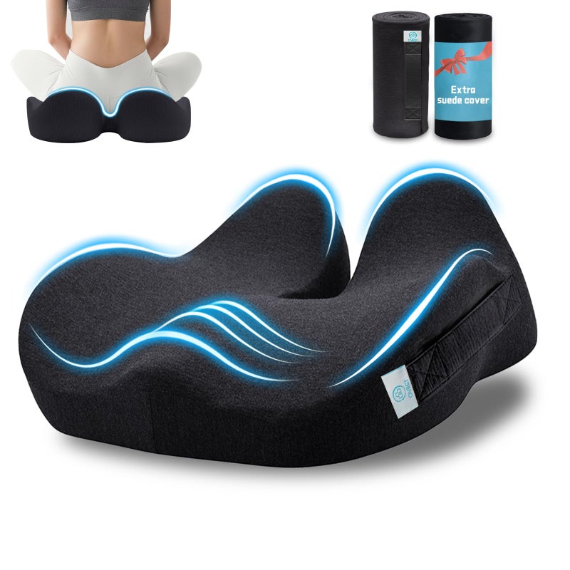 OVRST Memory Foam Seat Cushionï¼ŒErgonomic Office Chair Cushionï¼ŒCoccyx Cushion for Tailbone Pain Relief Butt Pillow for Long Sittingï¼ŒSuitable for Gaming Chair Car Seat Wheelchair - Image 1