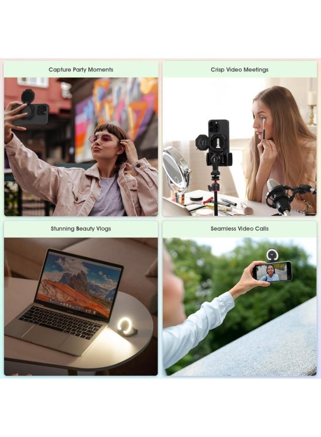 WUBEN E1 Rechargeable EDC Flashlight 300 Lumens LED Selfie Light Compact Pocket Phone Light, Convenient USB C Charging, Portable Magnetic for Night Working Video Live Streaming Call Picture (Black) - Image 4