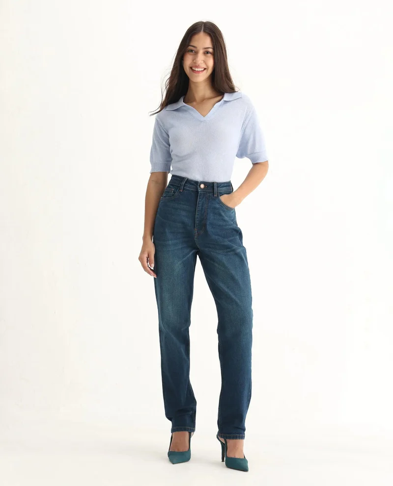 Rareism Women's Mom Fit Denim