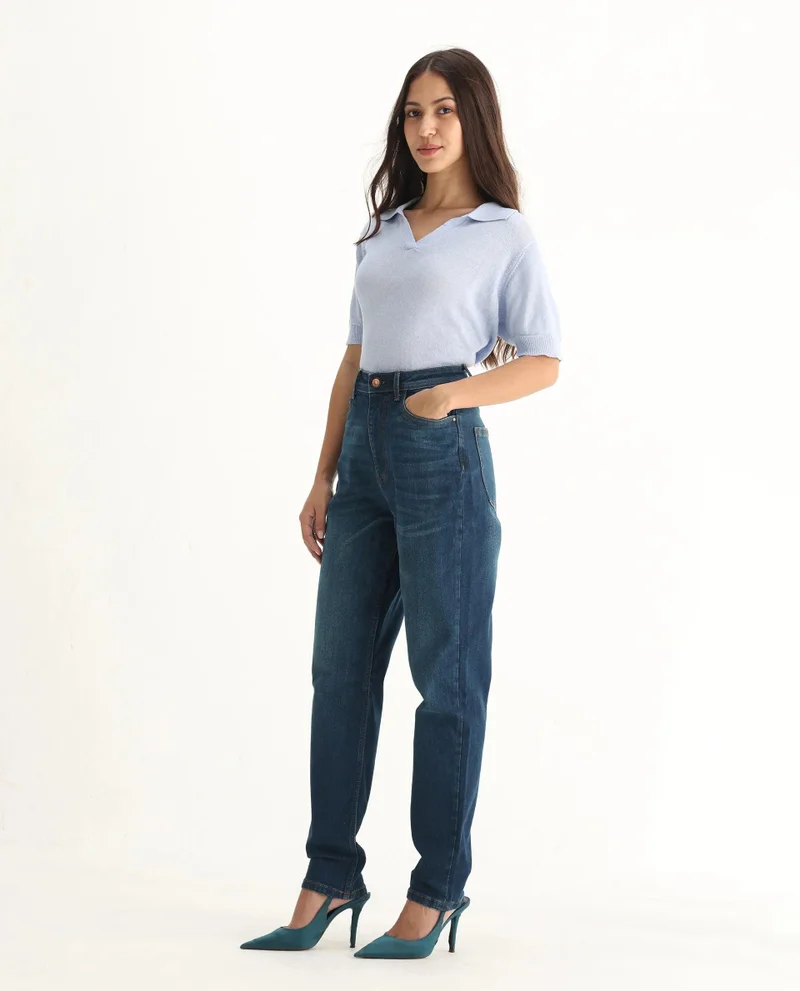 Rareism Women's Mom Fit Denim