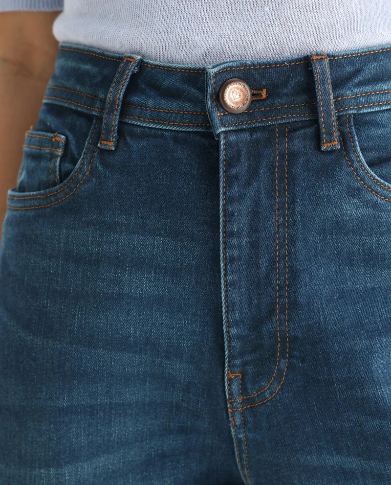 Rareism Women's Mom Fit Denim