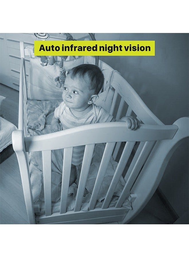 Baby Monitor - Baby Monitor with Camera and Audio, 5''Display with 3000mah Battery, Pan-Tilt-Zoom Video, Night Vision, 2-Way Talk, Temperature, Lullabies Playing and 960ft Range, Ideal for Gift - Image 1