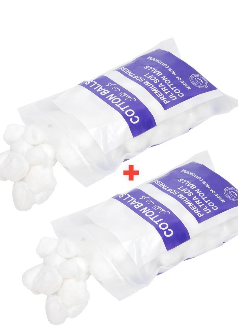 COTTON BALLS PREMIUM SOFTNESS ULTRA SOFT MADE OF 100% COTTONTHESE 160 Pieces - Image 1