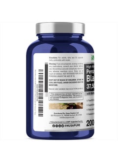 NusaPure Black Maca Root 37,500mg per Caps 200 Veggie Capsules (Vegan, Non-GMO, Vegan)  - Image 3