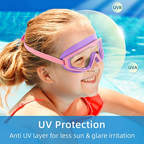 Freela Swim Goggles Swimming Goggles for Kids 6-14 4-7 8-12 3-6 2-4 3-5 3-10 4-8 Age 3 4 5 Year Old Toddler Pool Water Clear Beach Goggles Boys Girls Youth Childrens Child Anti Fog - Image 3