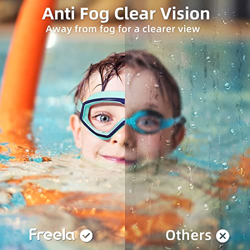 Freela Swim Goggles Swimming Goggles for Kids 6-14 4-7 8-12 3-6 2-4 3-5 3-10 4-8 Age 3 4 5 Year Old Toddler Pool Water Clear Beach Goggles Boys Girls Youth Childrens Child Anti Fog - Image 5