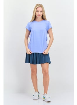 HEAD Women Relaxed Fit Short Sleeves Training T-Shirt, Light Blue  - Image 4