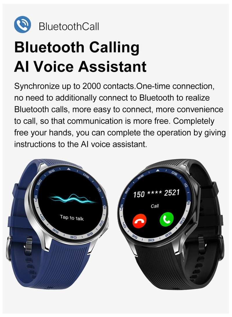 Arabic DT NO.1 DT Watch X smartwatch, 1.43" AMOLED Screen, BT Call Photo Album Music Video playback record Compass, DT watch smartwatch(Black) - Image 4