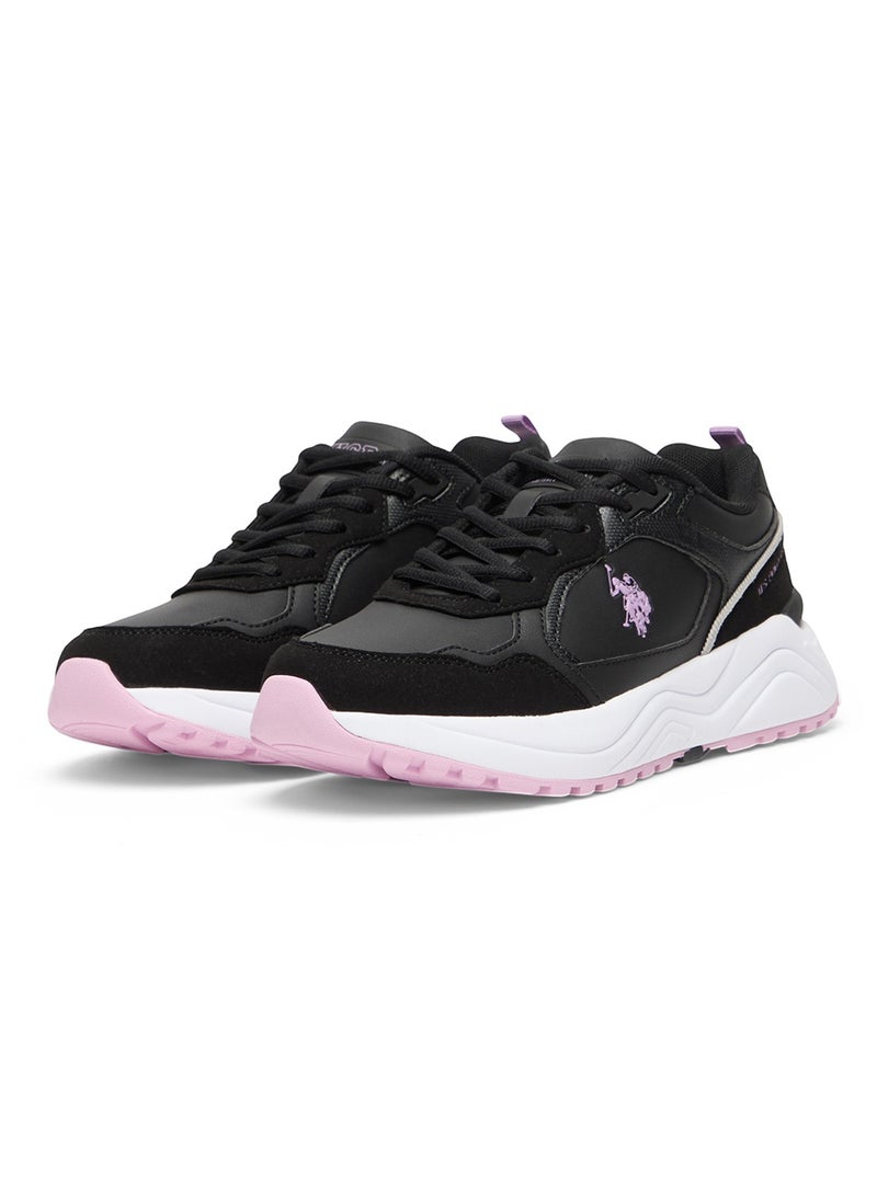 U.S. Polo Assn. Women's Black Low Top Casual Sneakers with Iconic Branding for a Stylish Look  - Image 3