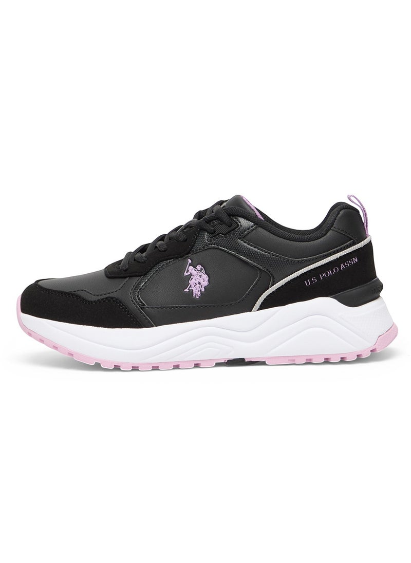 U.S. Polo Assn. Women's Black Low Top Casual Sneakers with Iconic Branding for a Stylish Look  - Image 2