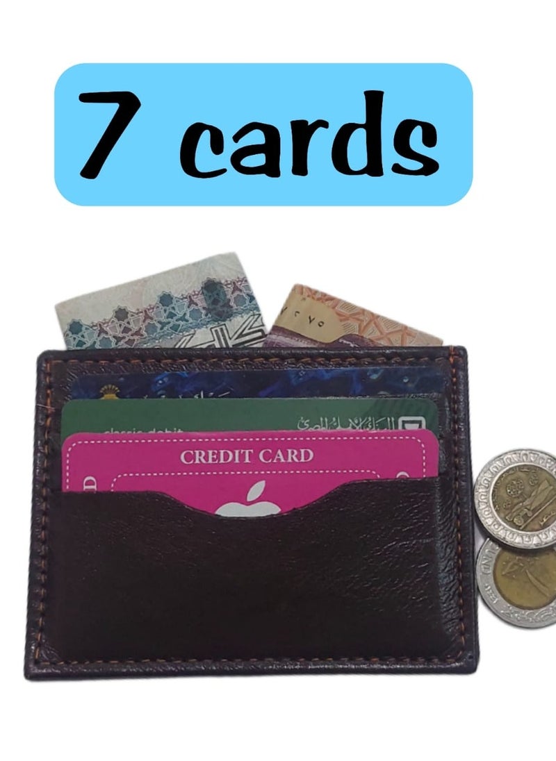 Generic - Natural Leather Front and Back Card Holder - Image 1