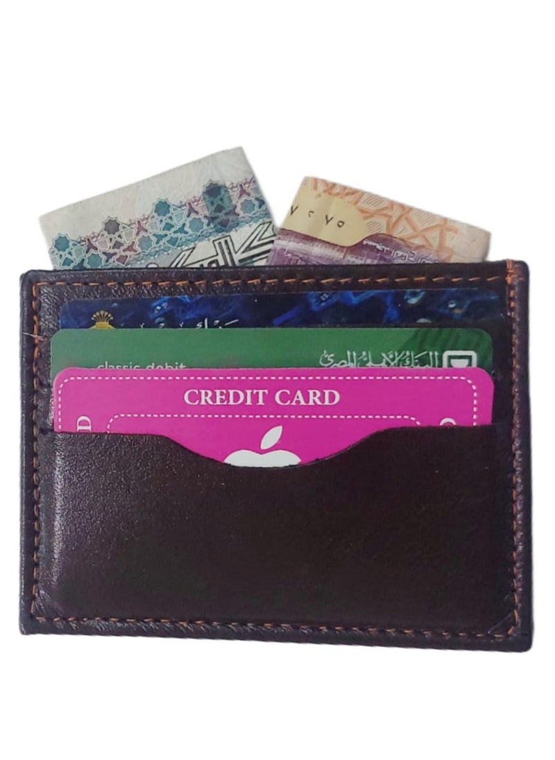 Generic - Natural Leather Front and Back Card Holder - Image 1