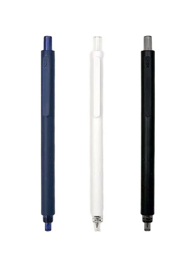 Kaco Jingdian Gel Pen, 0.5Mm Bullet Tip, Black, Retractable, Low Center Of Gravity, Signature Pen, Exam Writing Pen, Black Barrel, 5 Pens/Box, K1028 - Image 1