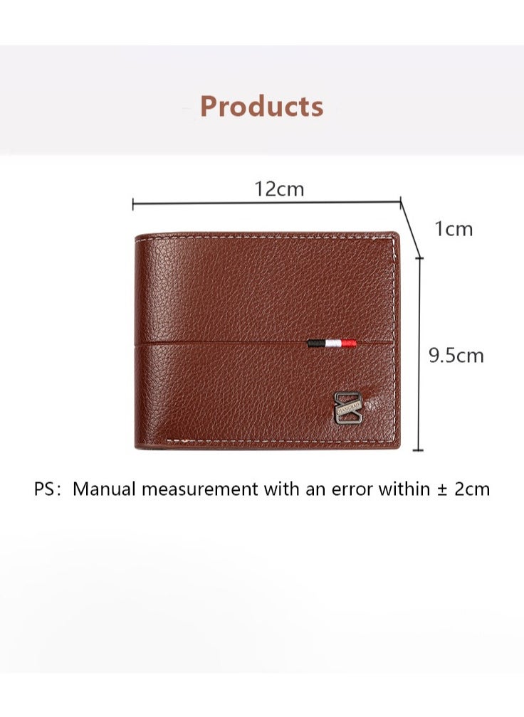 Generic - Wallet for Men- Leather Wallet (Brown) - Image 1