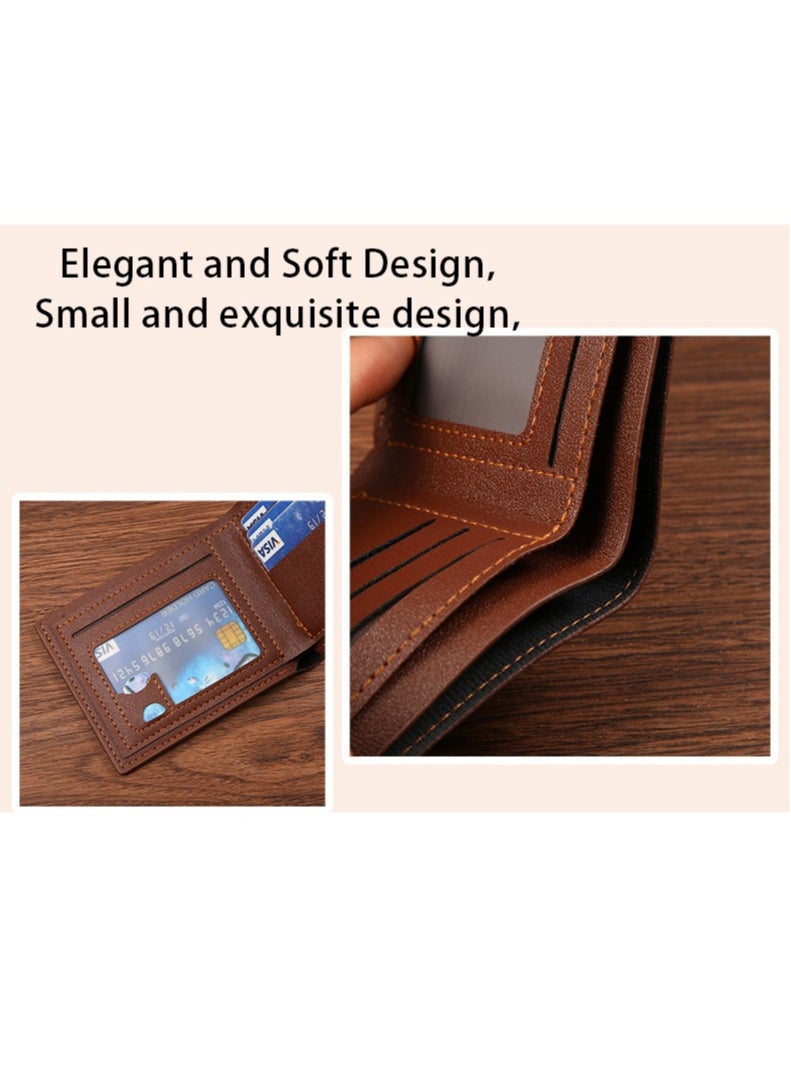 Generic - Wallet for Men- Leather Wallet (Brown) - Image 1