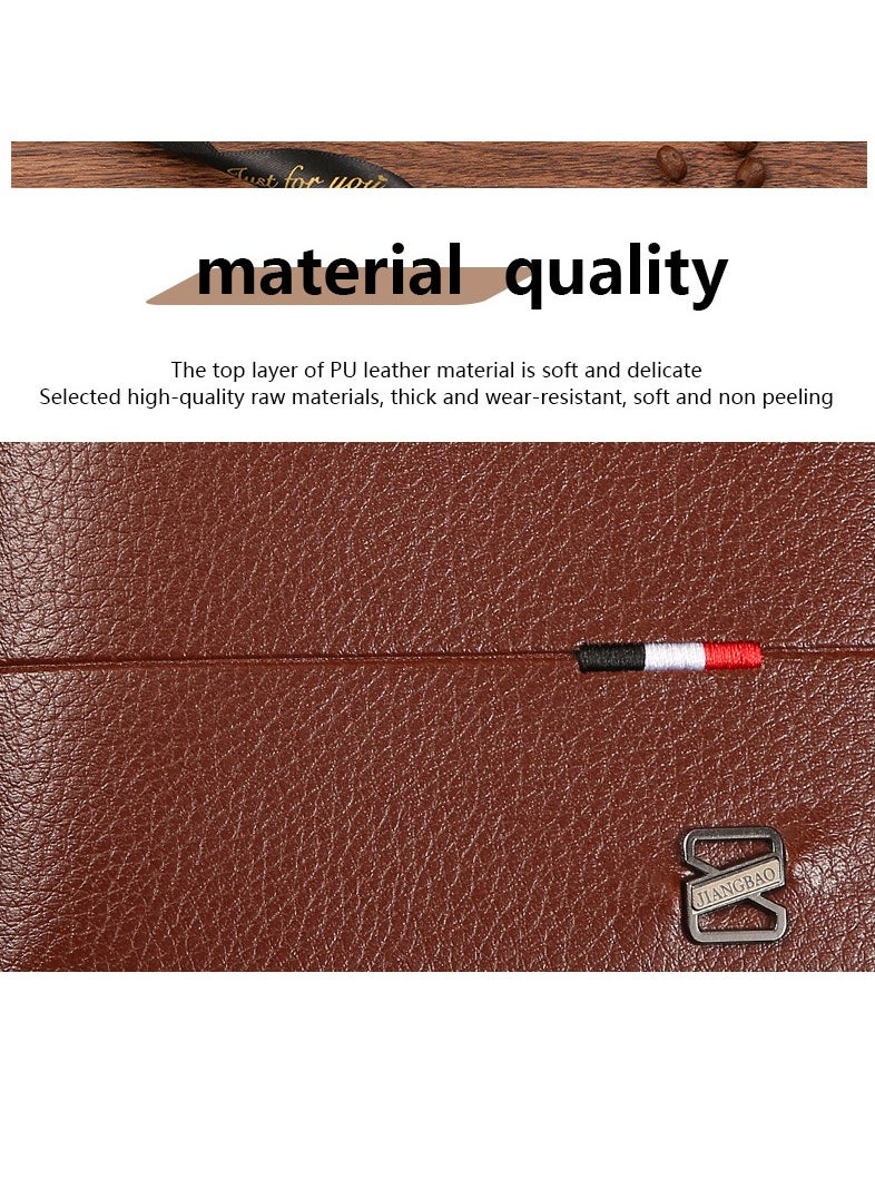 Generic - Wallet for Men- Leather Wallet (Brown) - Image 1