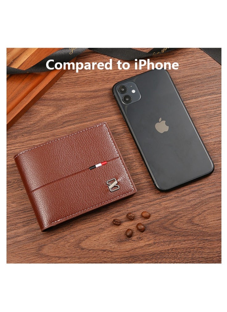 Generic - Wallet for Men- Leather Wallet (Brown) - Image 1