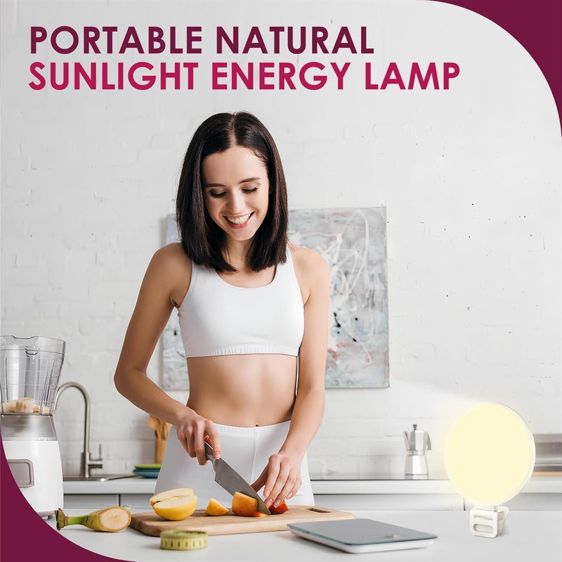 Helicon Sad Light Therapy Lamp, Daylight Therapy Light, 10,000 Lux for SAD lamp, Sunlight, 3 Colours & 10 Brightness Levels, 360Â° Adjustable Rotation, Portable Design, Bright - Image 3