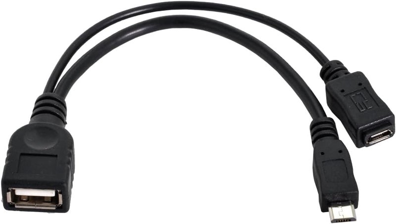 CY Cable Micro USB 2.0 OTG Host Flash Disk Cable with Micro USB Power for Phone Tablet - Image 1