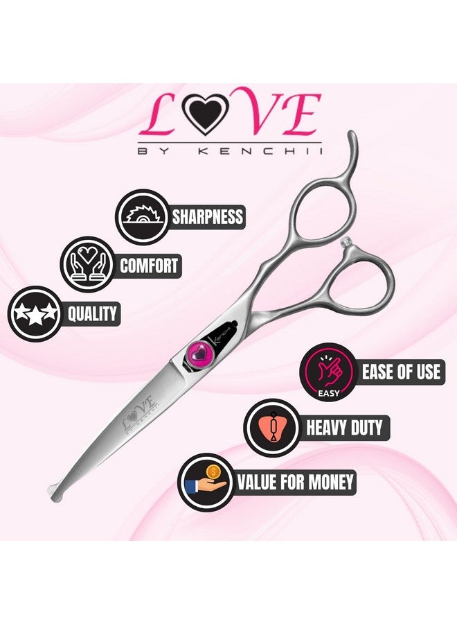 Kenchii Love Dog Grooming Scissors, 6.5 Inch Straight Balltip Shears, Dog Scissors for Grooming, Professional Pet Grooming Scissors, Safety Round Tip Shears - Image 5