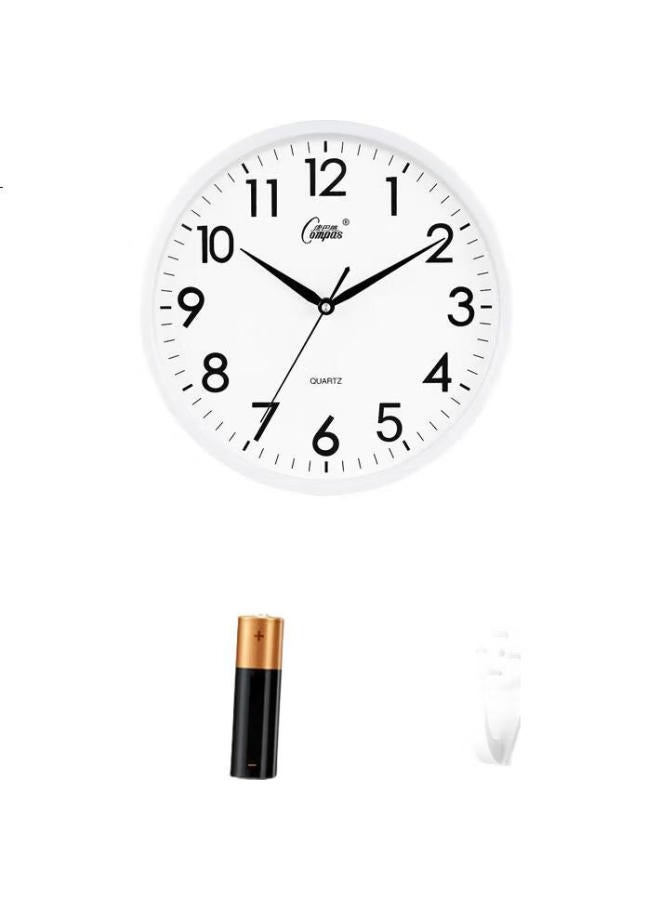 Compas Living Room Silent Quartz Wall Clock C2866 White 30.5Cm Diameter - Image 3