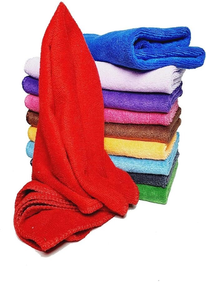 REXO Microfiber Cleaning Towels 30 x 30 cm, Ultra Absorbent Microfiber Cleaning Cloth | Scratch & Lint Free Car Duster | Multi-Purpose, Reusable Cleaning Rags for Home, Kitchen use. (3-Pack)  - Image 2