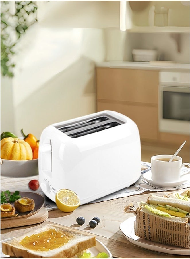 Toaster Double-Side Heating,6- Browning settings, Defrost,Reheated and Cancel function,Wide Slots, Dual Independent Browning, Removable Crumb Tray,Stainless steel,220V,White - Image 4