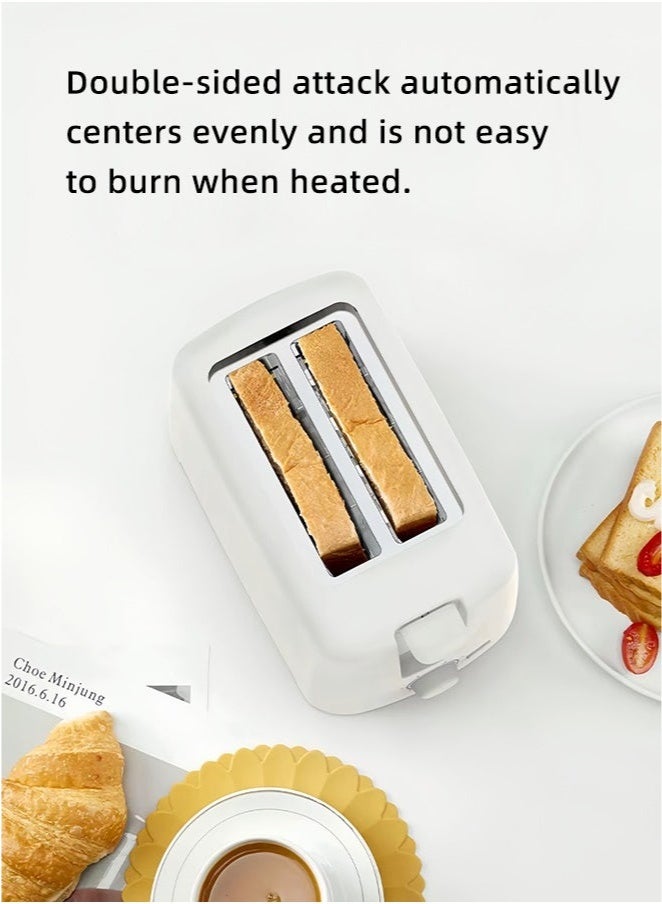 Toaster Double-Side Heating,6- Browning settings, Defrost,Reheated and Cancel function,Wide Slots, Dual Independent Browning, Removable Crumb Tray,Stainless steel,220V,White - Image 5