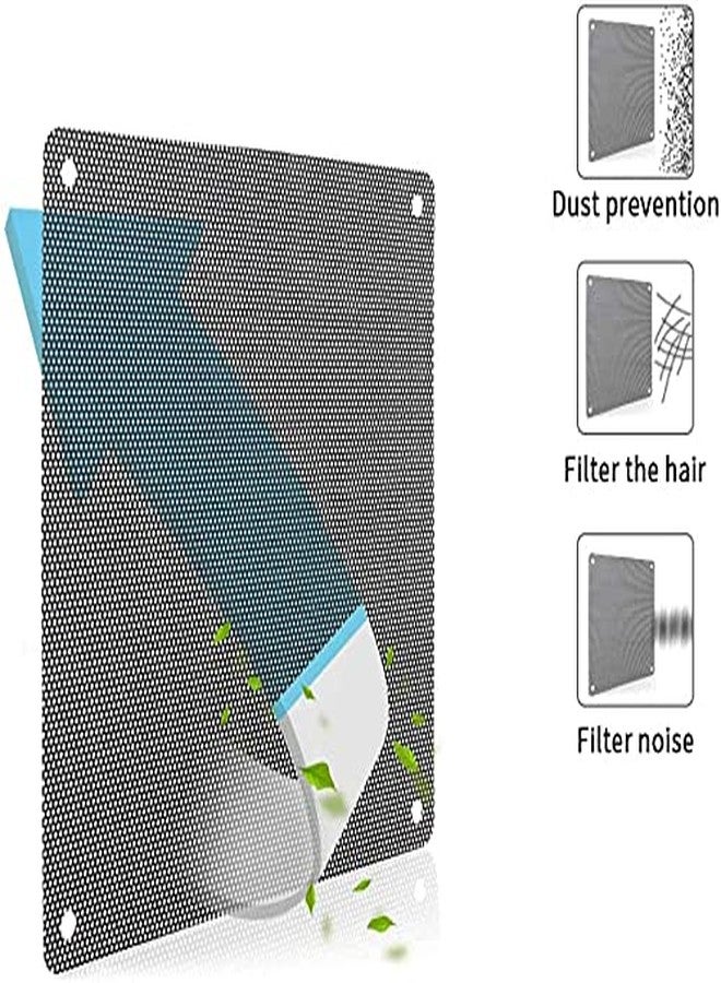 Vip Gadgets 140mm PVC Black PC Cooler Fan Dust Filter Case Cover Computer Mesh (140mm, 5 Pc Pack) - Image 4