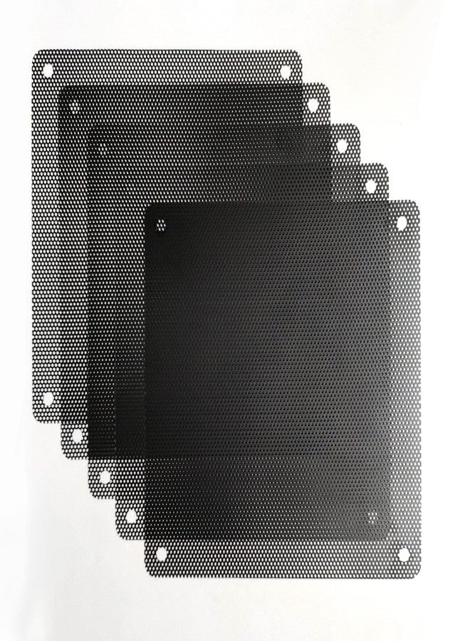 Vip Gadgets 140mm PVC Black PC Cooler Fan Dust Filter Case Cover Computer Mesh (140mm, 5 Pc Pack) - Image 1
