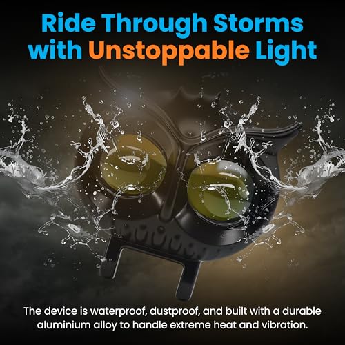 ELTRON TURBO 1 Years Warranty Owl Shape Imported Fog Led Light 12V-24V 110W Dc, Heavy Aluminium Material Yellow And White Beam Off-Roading For All Motorcycle, Scooty, Car (Pack Of 2 With Switch) - Image 5