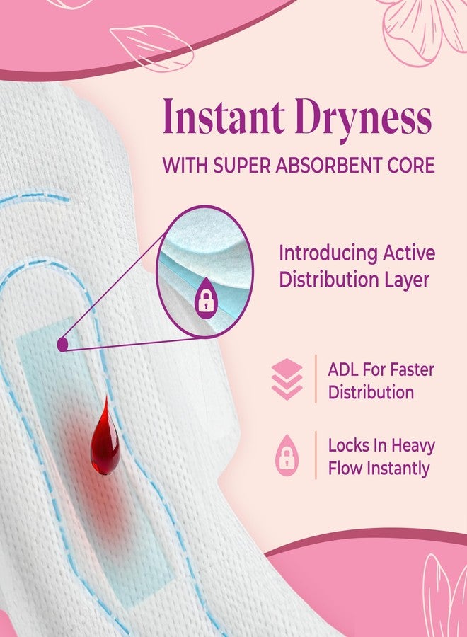 Ammy Super Absorbent Maxi Thick Sanitary Pads - 30 Pcs XXL Size for Heavy Flow & 12 Pcs XL for Medium Flow | Cottony Soft, Rash-Free, Leak-Lock with 6-Layer Shield & Active Flow Layer | Pack of 3 - Image 3