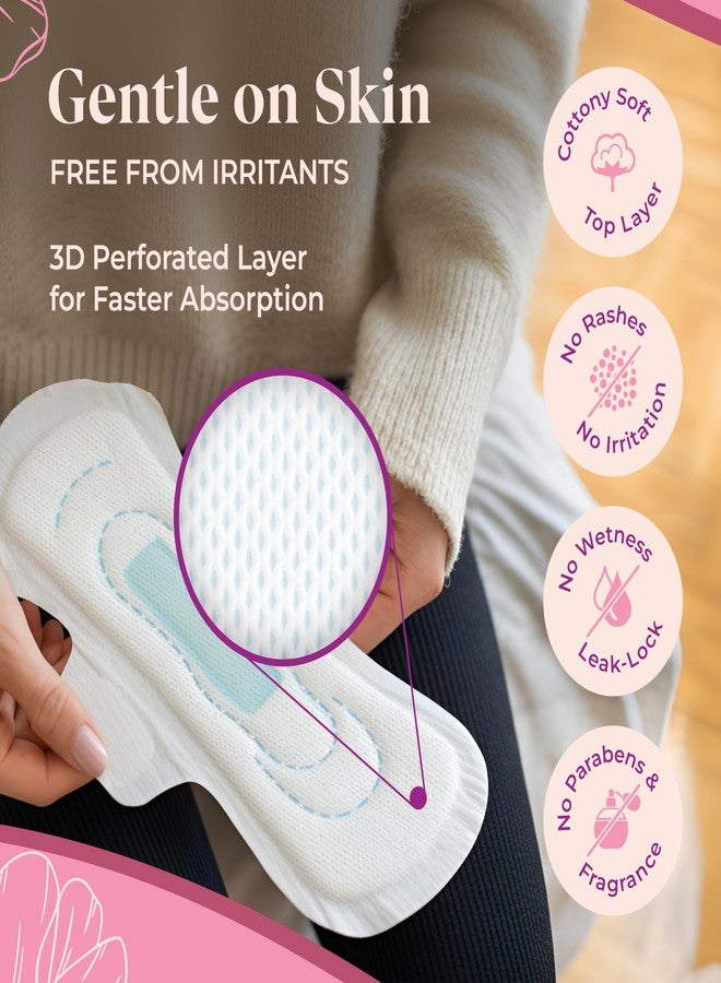 Ammy Super Absorbent Maxi Thick Sanitary Pads - 30 Pcs XXL Size for Heavy Flow & 12 Pcs XL for Medium Flow | Cottony Soft, Rash-Free, Leak-Lock with 6-Layer Shield & Active Flow Layer | Pack of 3 - Image 4