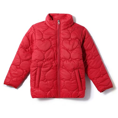 Nautinati Girls' Puffer Jacket | Age 2-10 Years(NNNGWW070070-7-8Y_Red_7-8Y) - Image 1