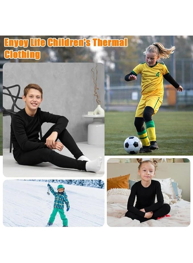 Necomi Children's Thermal Underwear Set Lightweight Fleece Lined Base Layer Kids Sports Skiing Football Ages 4 16 - Image 4