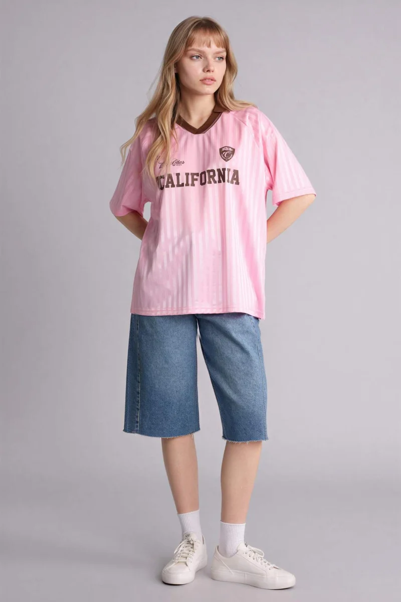 ديفاكتو Printed Oversize T-shirt