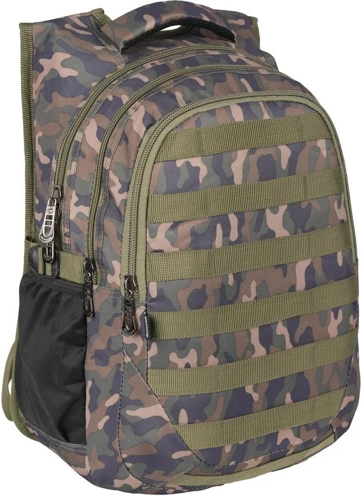 ريلاكسن 3 Compartment Water Repellent Fabric USB Input Device School Backpack RLX2228-CAMOUFLAGE