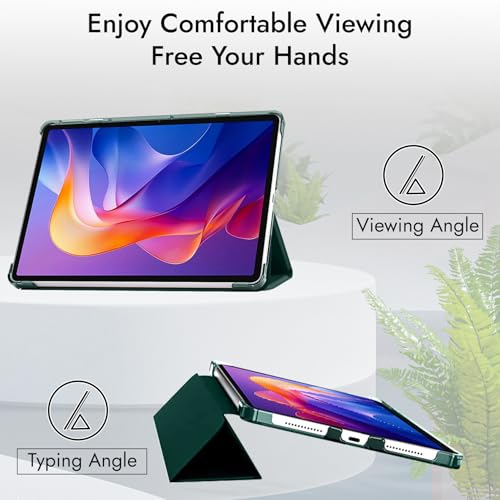 Robustrion Cover for Redmi Pad 2 11 inch Cover Case, Flip Stand Cover Case with Translucent Back for Redmi Pad 2 11 inch Tablet [Auto Sleep/Wake Support] - Dark Green - Image 4