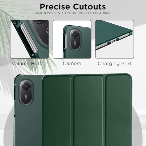 Robustrion Cover for Redmi Pad 2 11 inch Cover Case, Flip Stand Cover Case with Translucent Back for Redmi Pad 2 11 inch Tablet [Auto Sleep/Wake Support] - Dark Green - Image 5