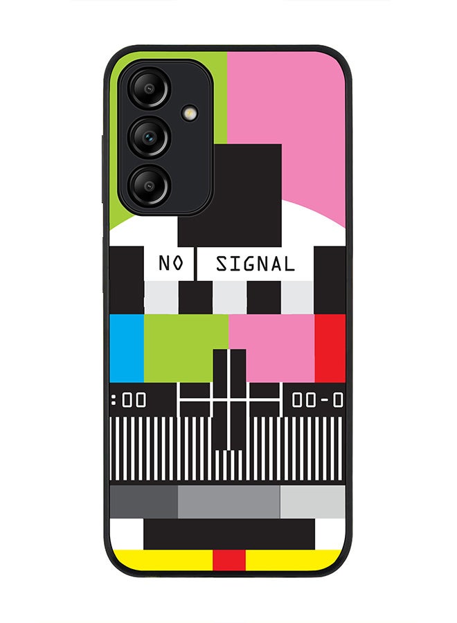 Stylizedd Rugged Black edge case for Samsung Galaxy A15 / A15 5G, Slim fit Soft Case Flexible Anti Drop TPU Gel Thin Cover- No Signal TV - Image 1